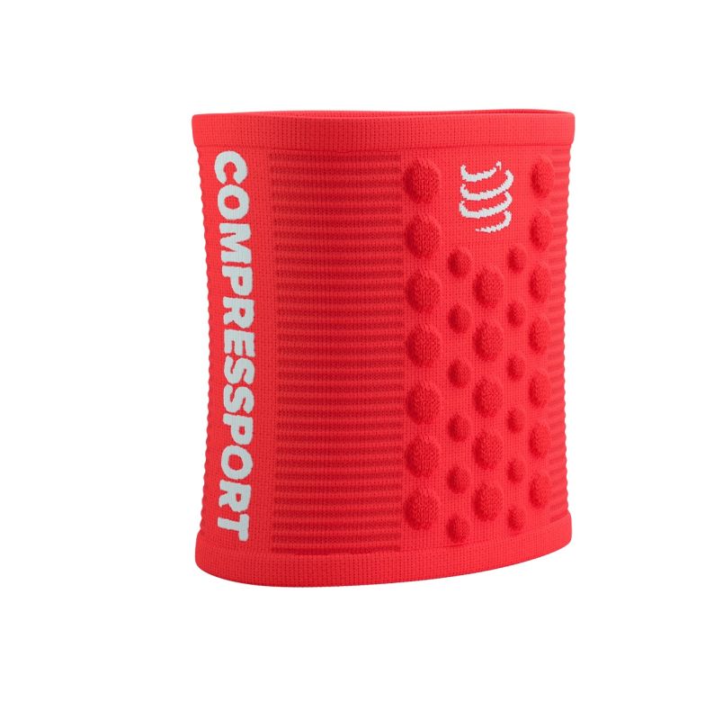 Compressport Sweatbands 3D.Dots - fluo red/white
