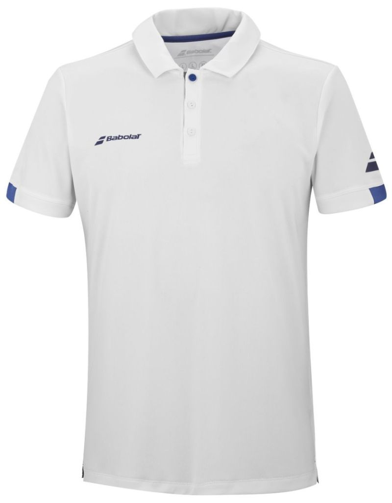 Babolat Boys Play Polo Shirt - white/white