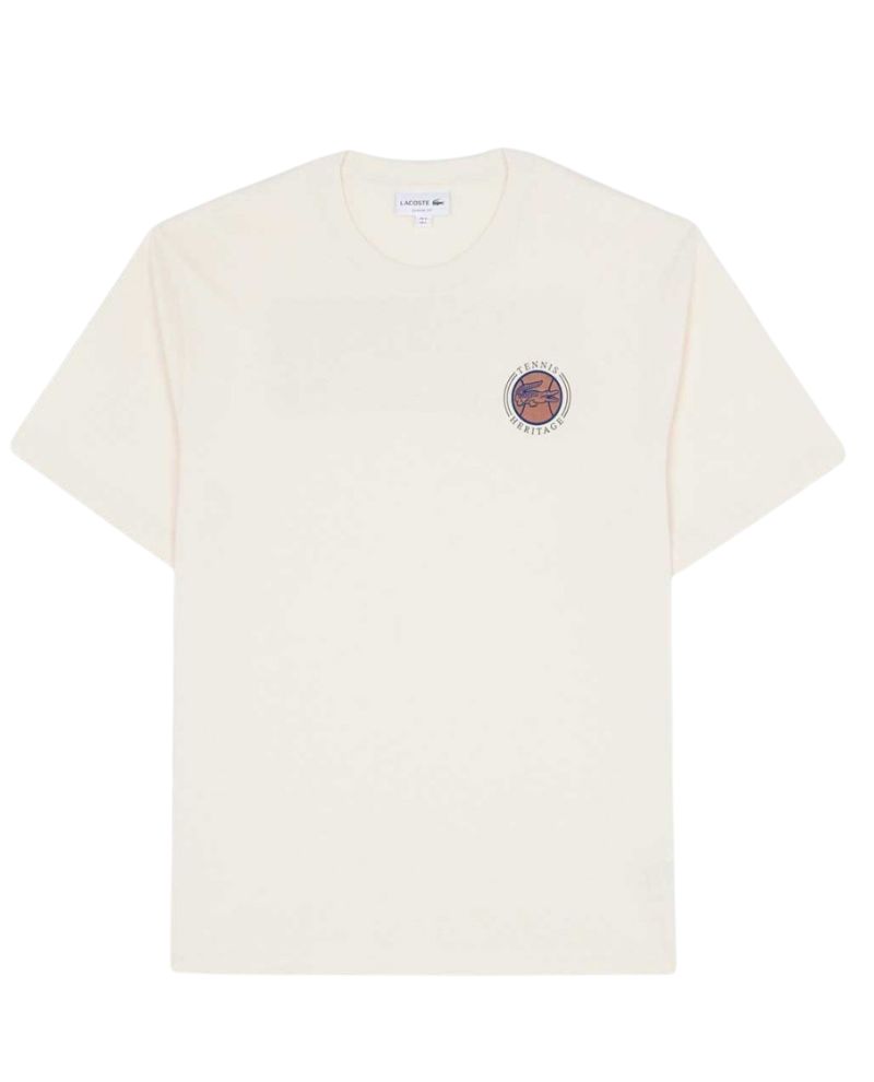 Lacoste Multi Print Jersey - ecru white 