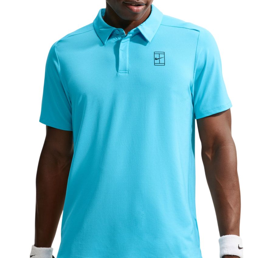 Męskie polo Nike Court Advantage Dri-Fit Tennis - baltic blue/black