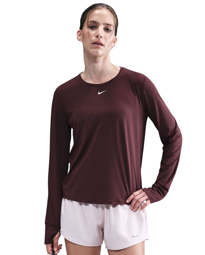 Nike One Classic Dri-FIT Long Sleeve - burgundy crush/white