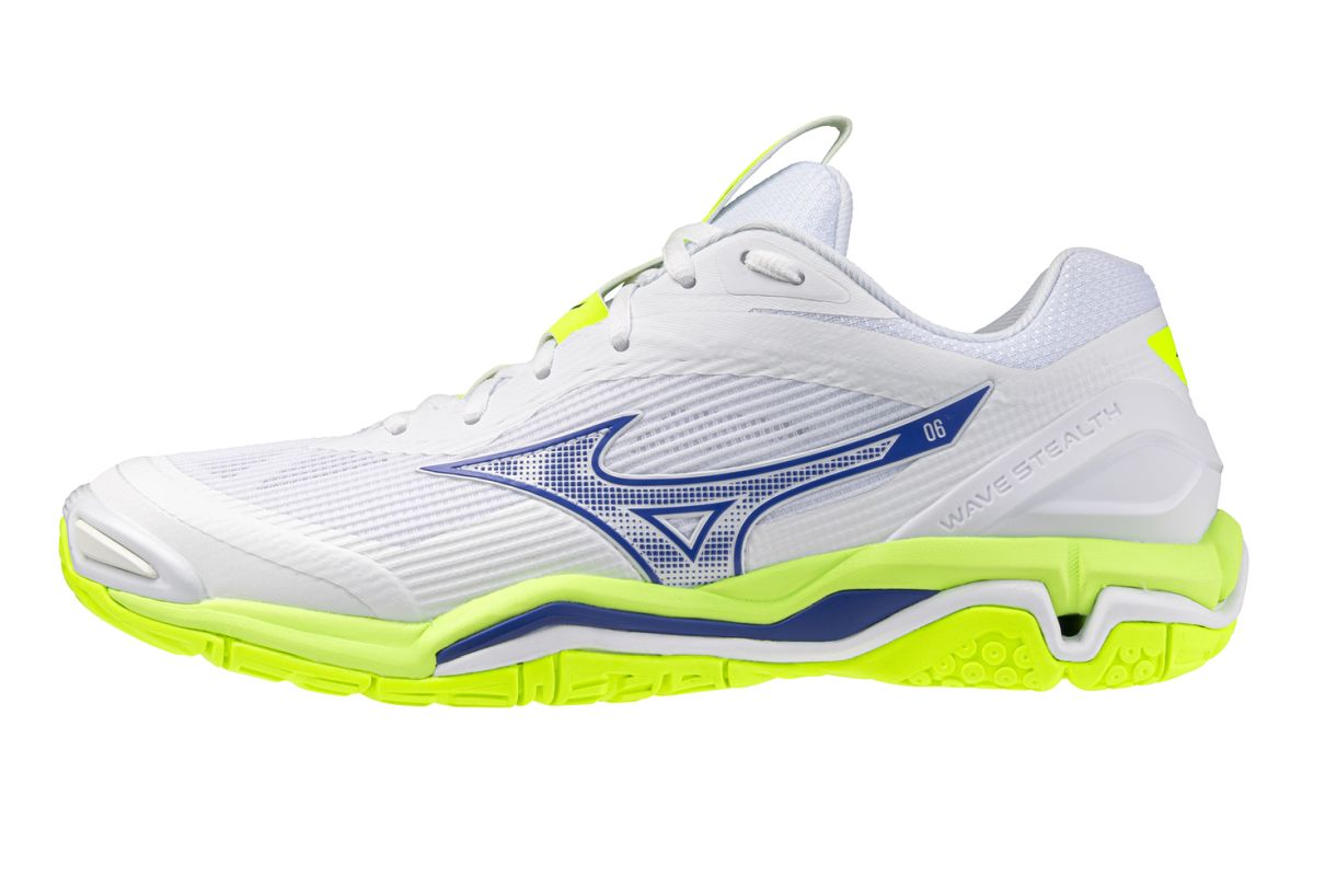 Mizuno Wave Stealth 6 - white/light yellow/dazzling blue