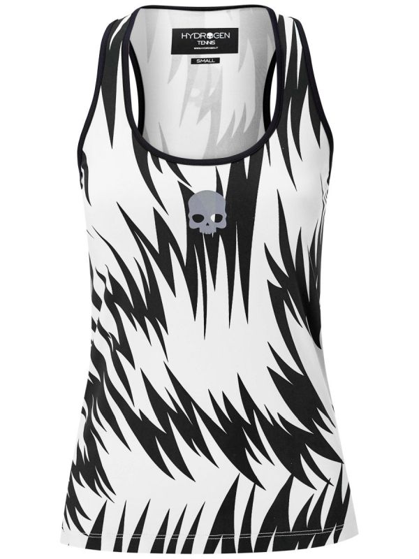 Hydrogen Scratch Tank Top - white