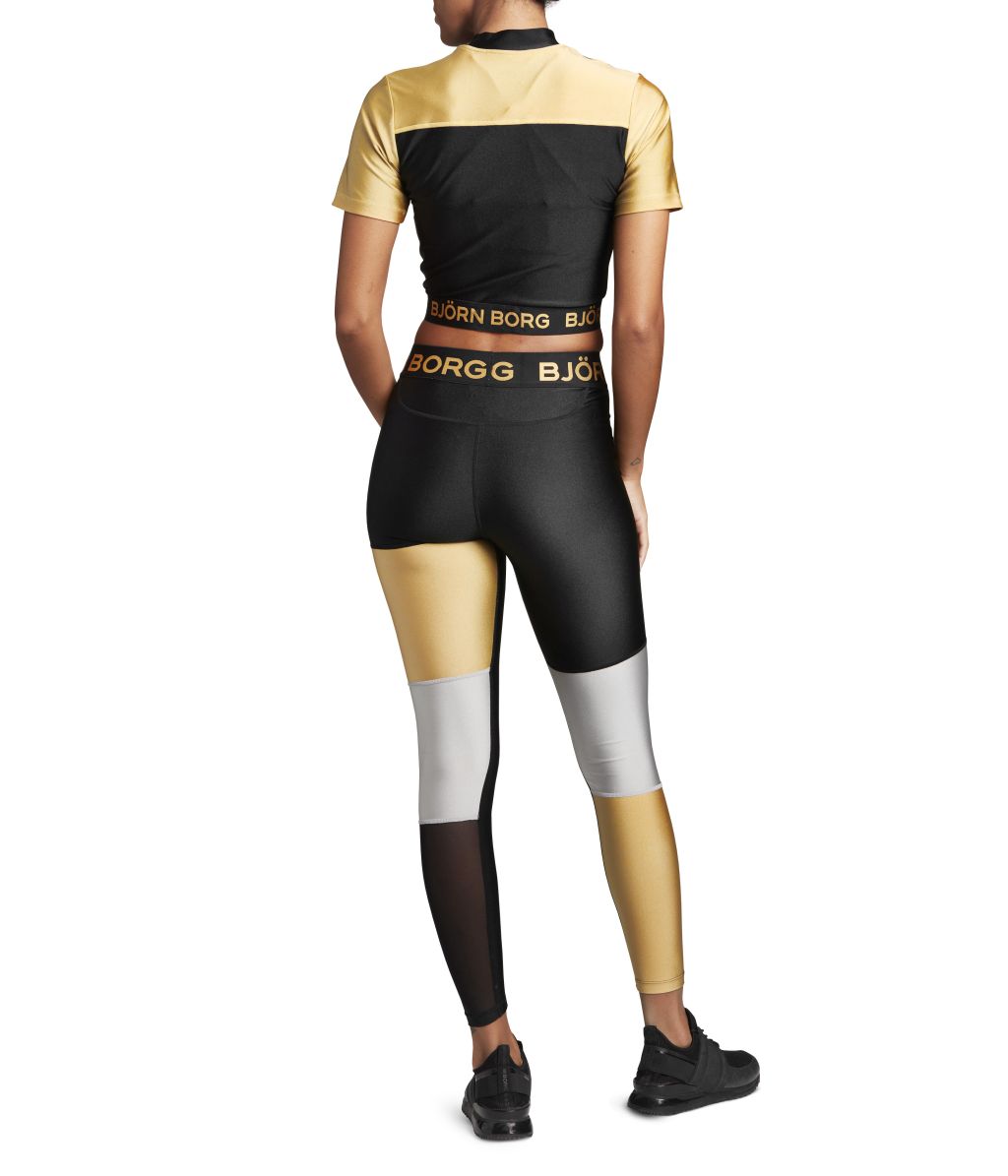 Björn Borg Cropped Tee Cylie W - black gold