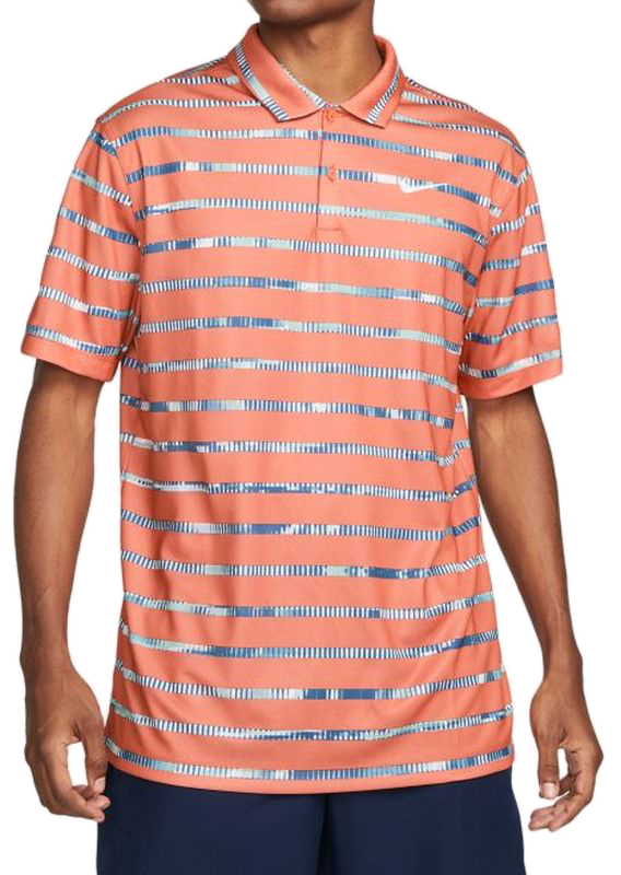 Nike Dri-Fit Graphic Polo M - madder root/white