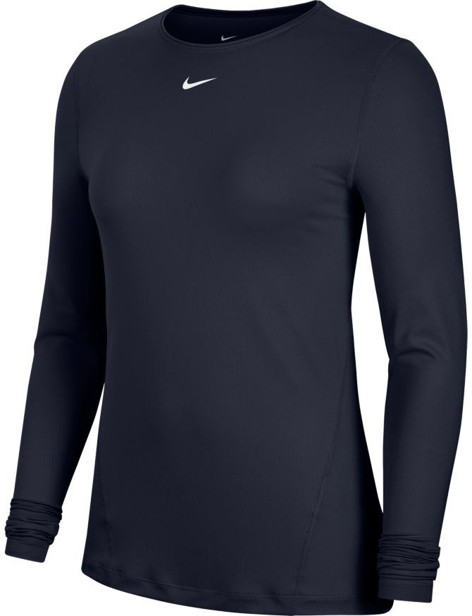 Nike Pro Top LS All Over Mesh W - obsidian/white