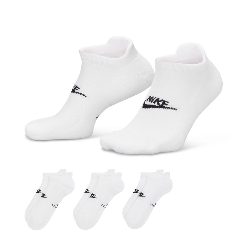 Skarpety tenisowe Nike Everyday Elevated No Show 3P - white/black