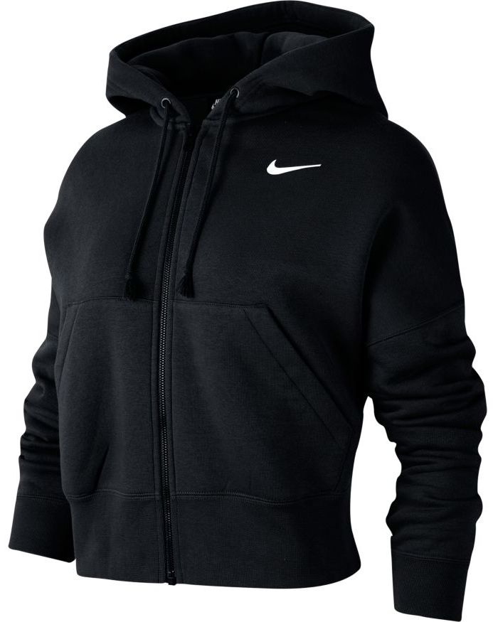 Nike Swoosh FZ Fleece Hoodie W - black/white Nike Swoosh FZ Fleece Hoodie W - black/white