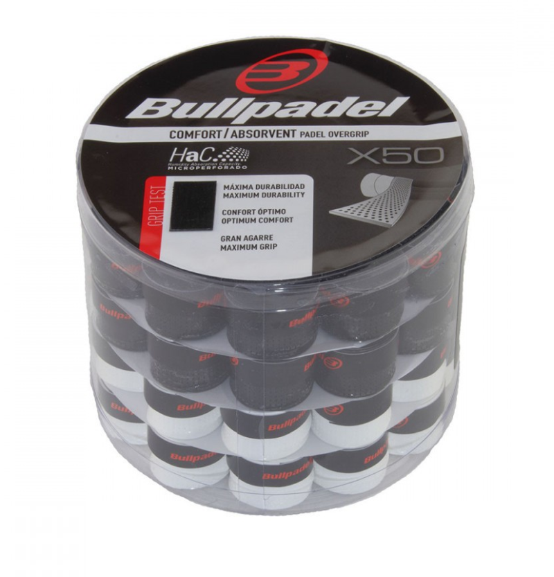 Bullpadel Comfort Padel Overgrip GB 1201 50P - black/white