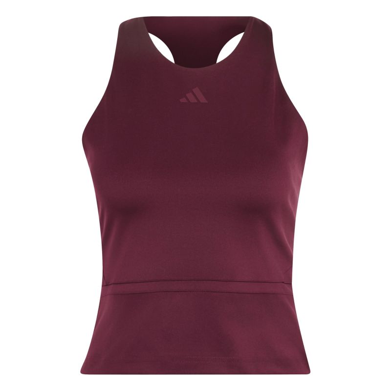 Damski top Adidas Y-Tank Midi - maroon