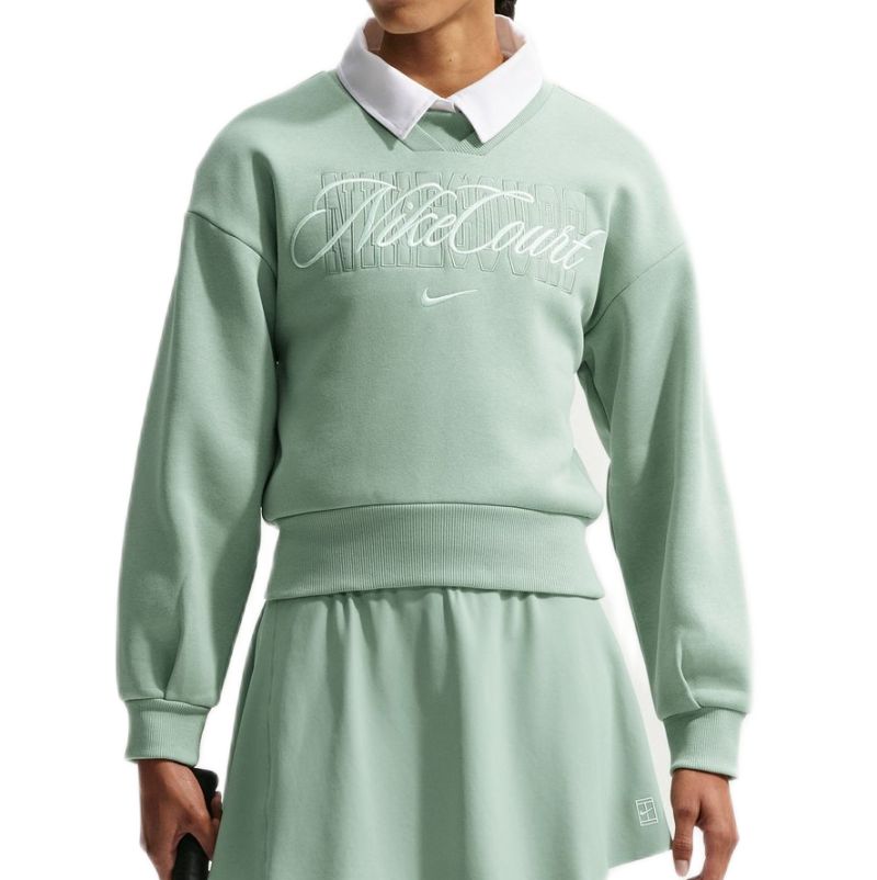 Nike Court Collection Crew-Neck Tennis - steam/barely green navy Nike Court Collection Crew-Neck Tennis - steam/barely green navy