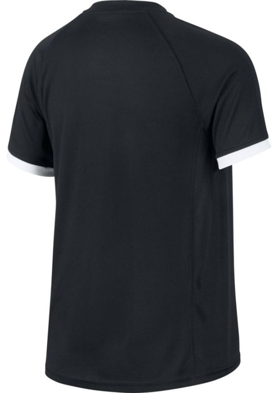 Nike Court Dry Top SS B - black/black/white/white