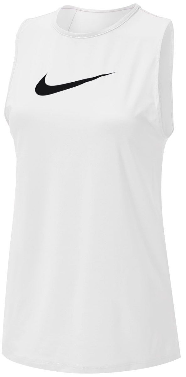 Nike Pro Tank Essential Open Back GX W - white/black Nike Pro Tank Essential Open Back GX W - white/black