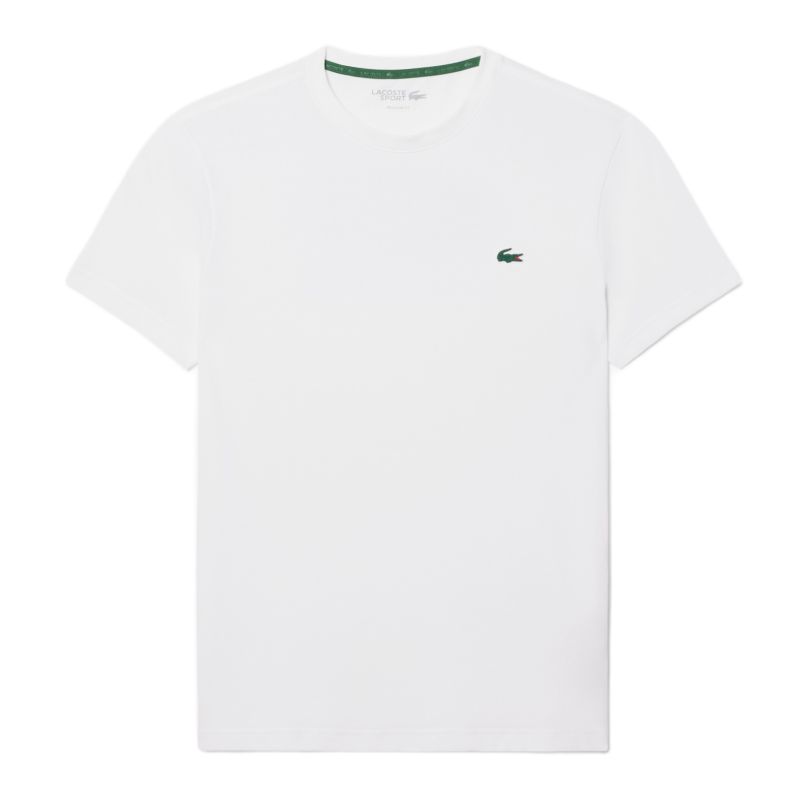Męski t-shirt Lacoste Ultra Dry Printed Sport - white/light blue