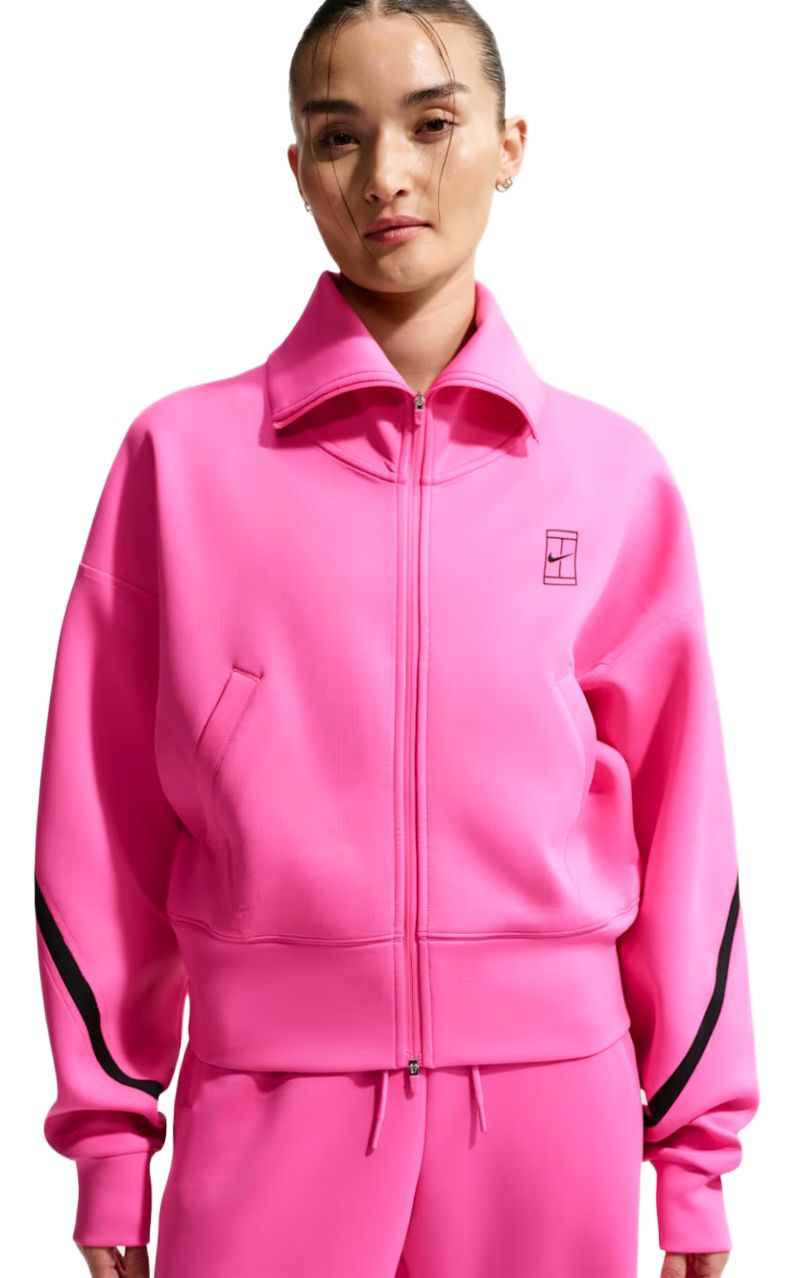 Nike Advantage Dri-FIT Full-Zip Tennis - laser fuchsia/black Nike Advantage Dri-FIT Full-Zip Tennis - laser fuchsia/black