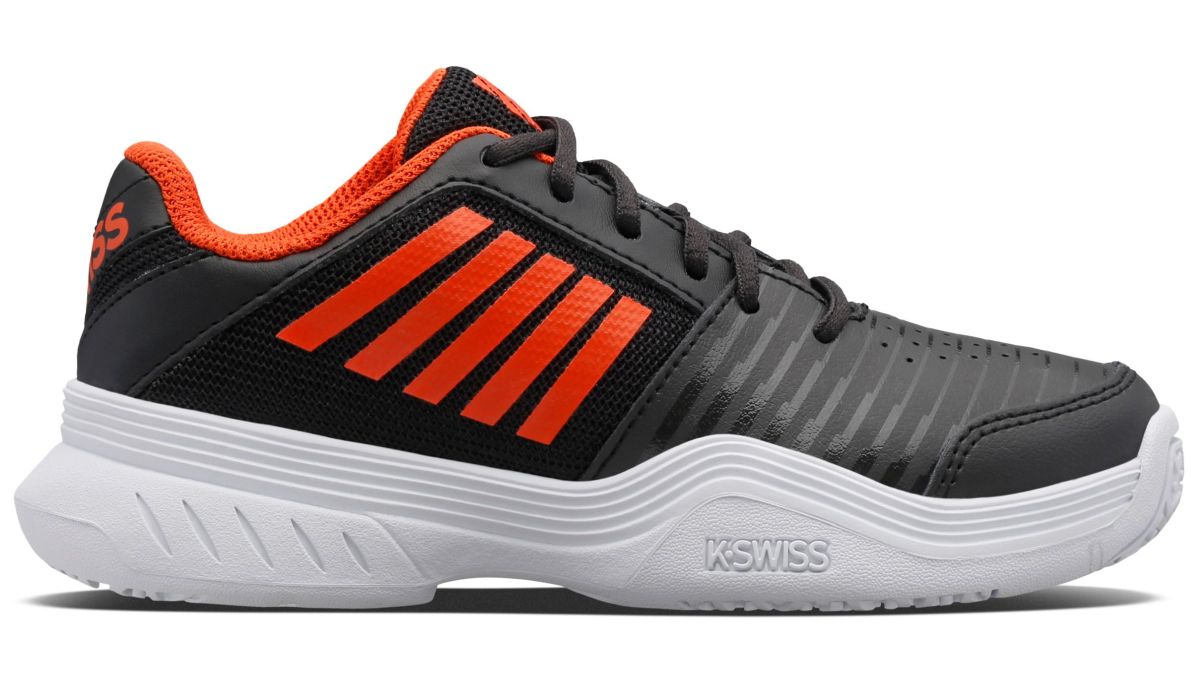 K-Swiss Court Express Omni - jet black/spicy orange/white
