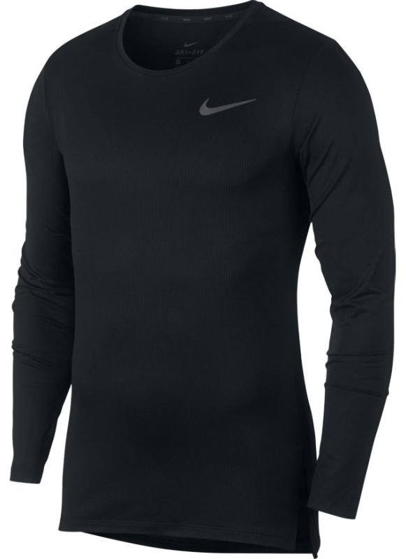Nike Dry Top LS Slim - black/dark grey