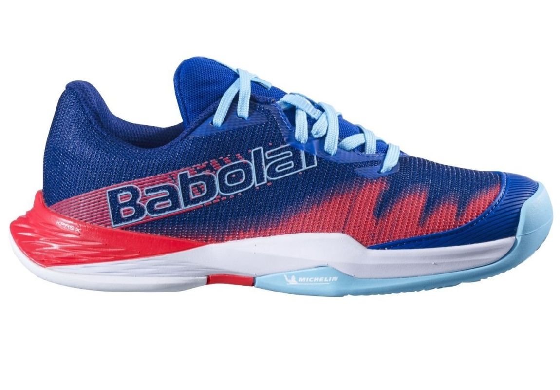 Juniorskie buty do padla Babolat Jet Premura 2 JR - blue/poppy red