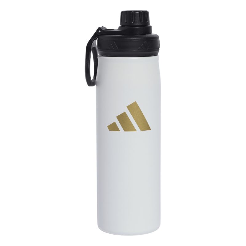 Adidas Metal Bottle Screw Top 600ml - white/black