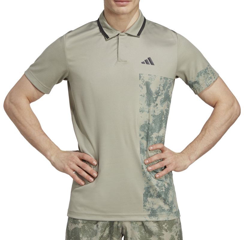 Adidas Paris Tennis Heat.Rdy Freelift Polo Shirt - silver pebble
