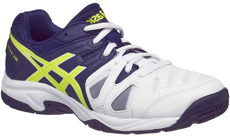 Asics Gel-Game 5 GS - white/indigo blue/safety yellow