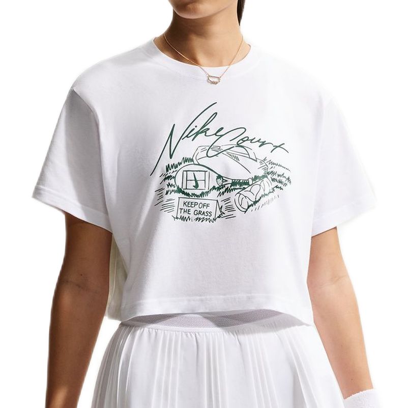 Nike Tennis Slam Crop - white