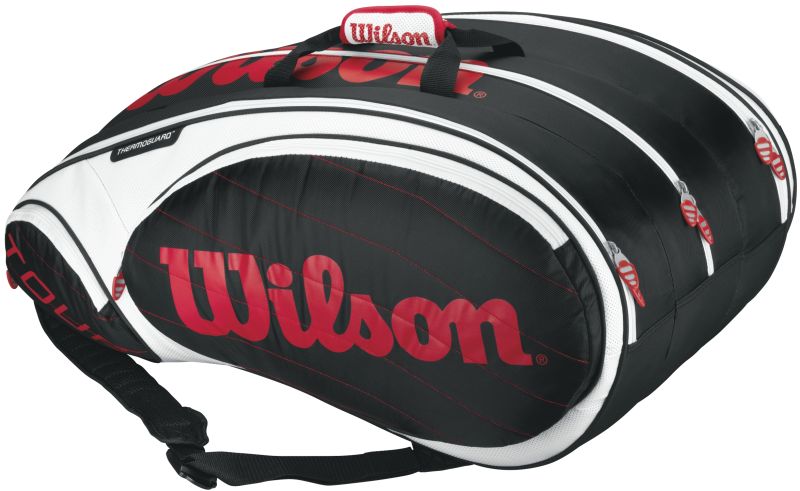 Wilson Tour 15 Pk Bag - black/white/red