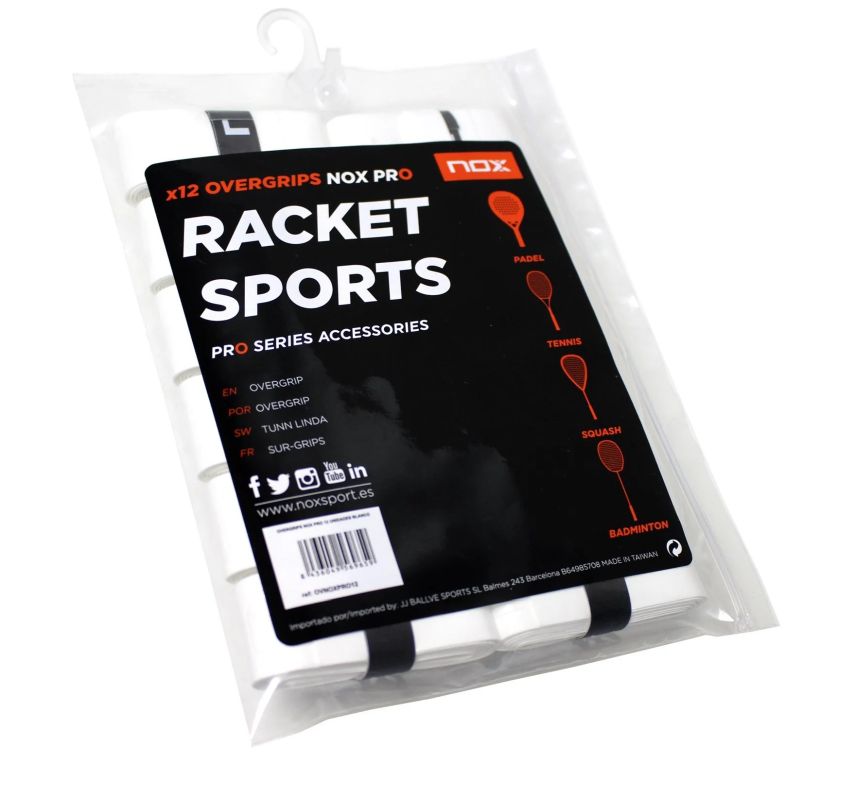 NOX Overgrip Pro 12P - white NOX Overgrip Pro 12P - white