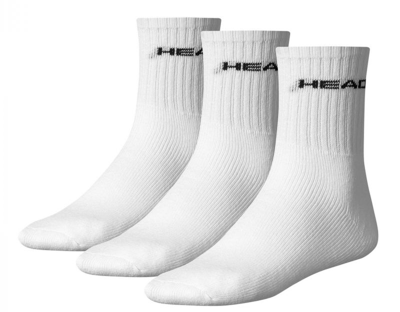 Head Short Crew 3P - white/black