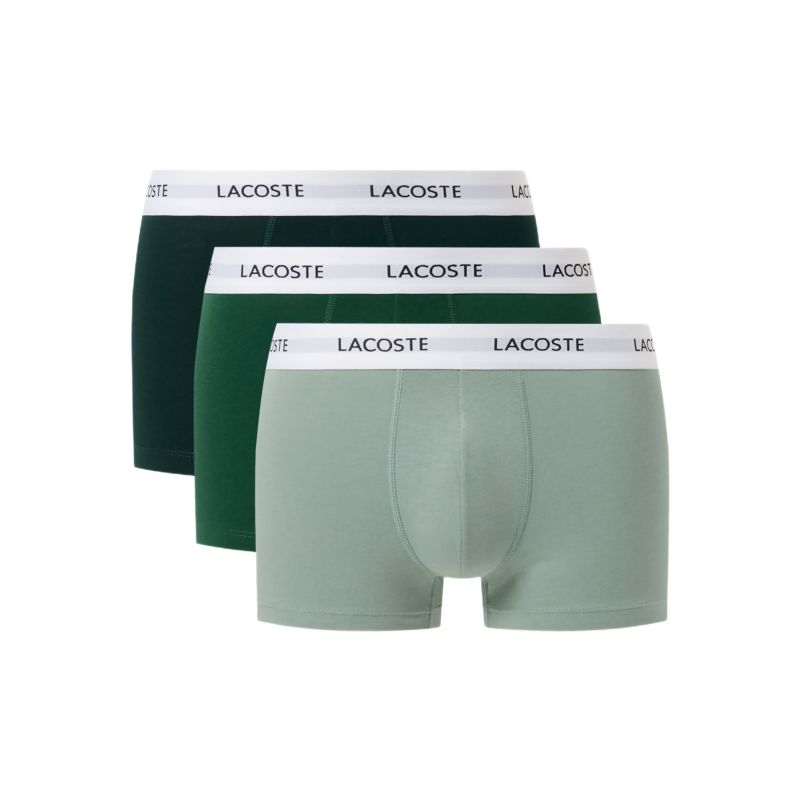 Męskie bokserki Lacoste Stretch Cotton Short 3P - green