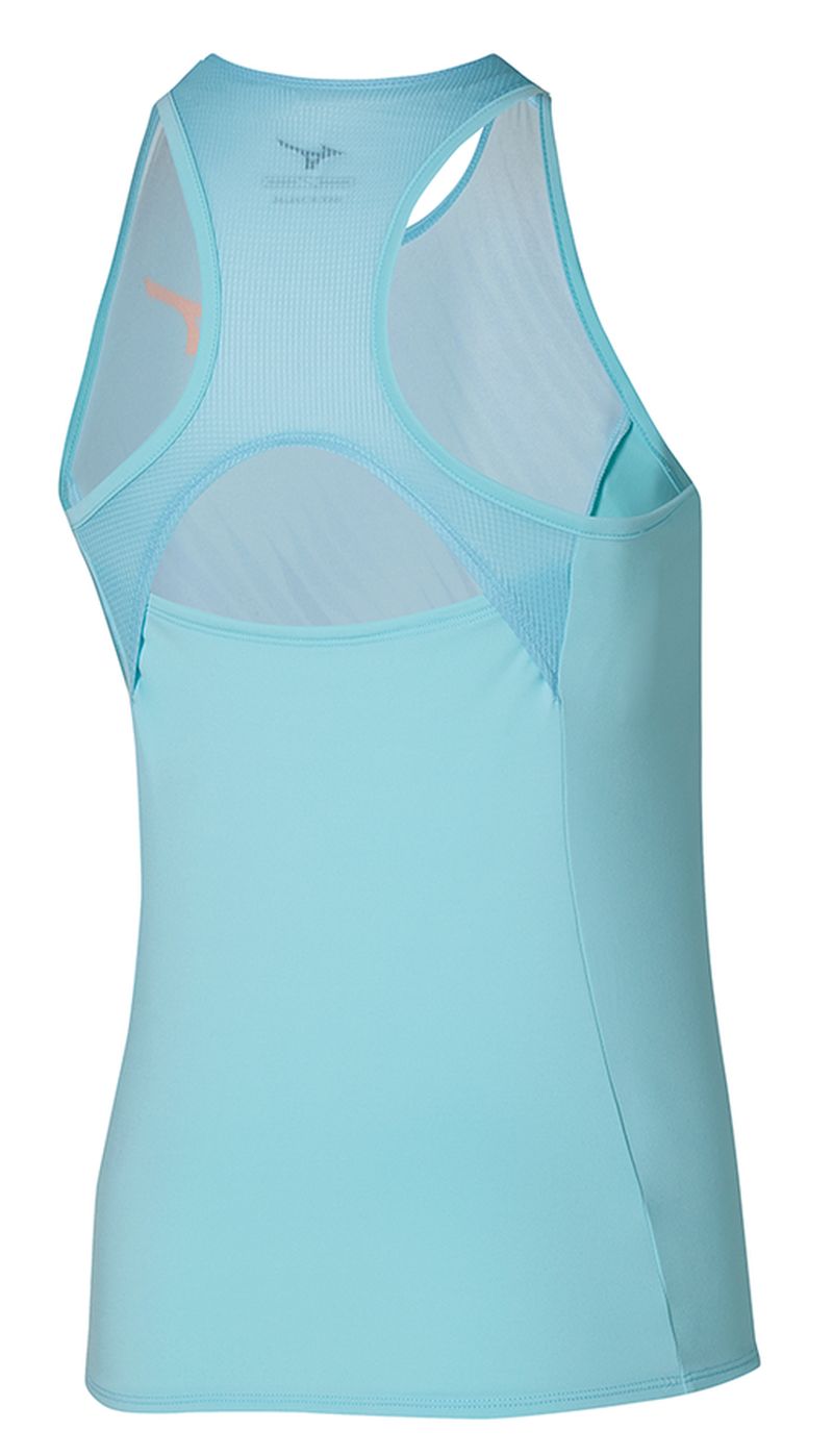 Mizuno Printed Tank - tanager turquoise