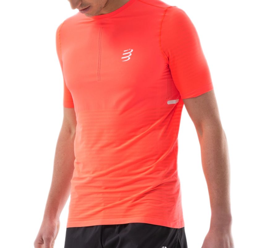 Compressport Pro Racing Short Sleeve - fluo red