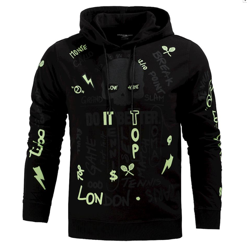 Hydrogen Graffiti Hoodie Man - black Hydrogen Graffiti Hoodie Man - black