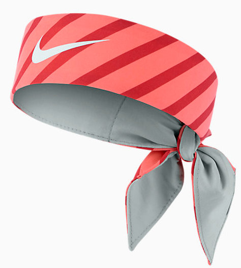 Bandana Tenisowa Nike Swoosh Bandana (Premier Headband)- daring red/grey mist/white