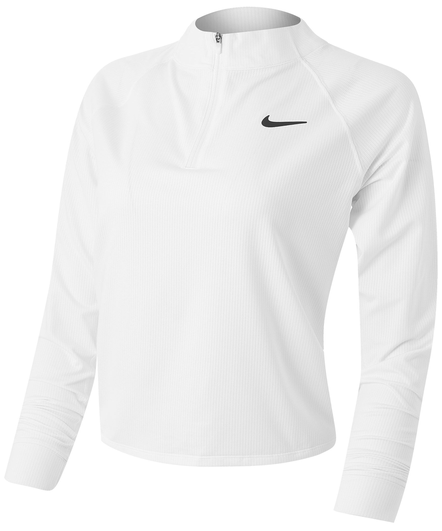 Nike Court Dri-Fit Victory Top LS W - white/black Nike Court Dri-Fit Victory Top LS W - white/black