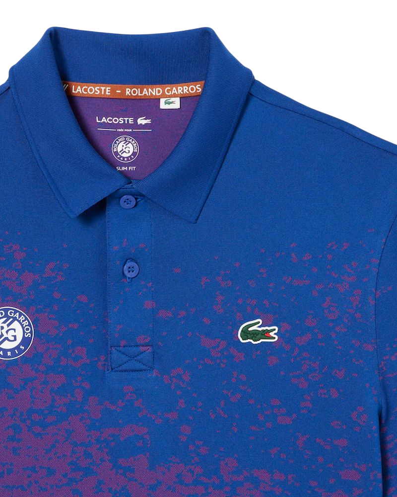 Lacoste Slim Fit Roland-Garros Edition Sport Polo - blue/pink