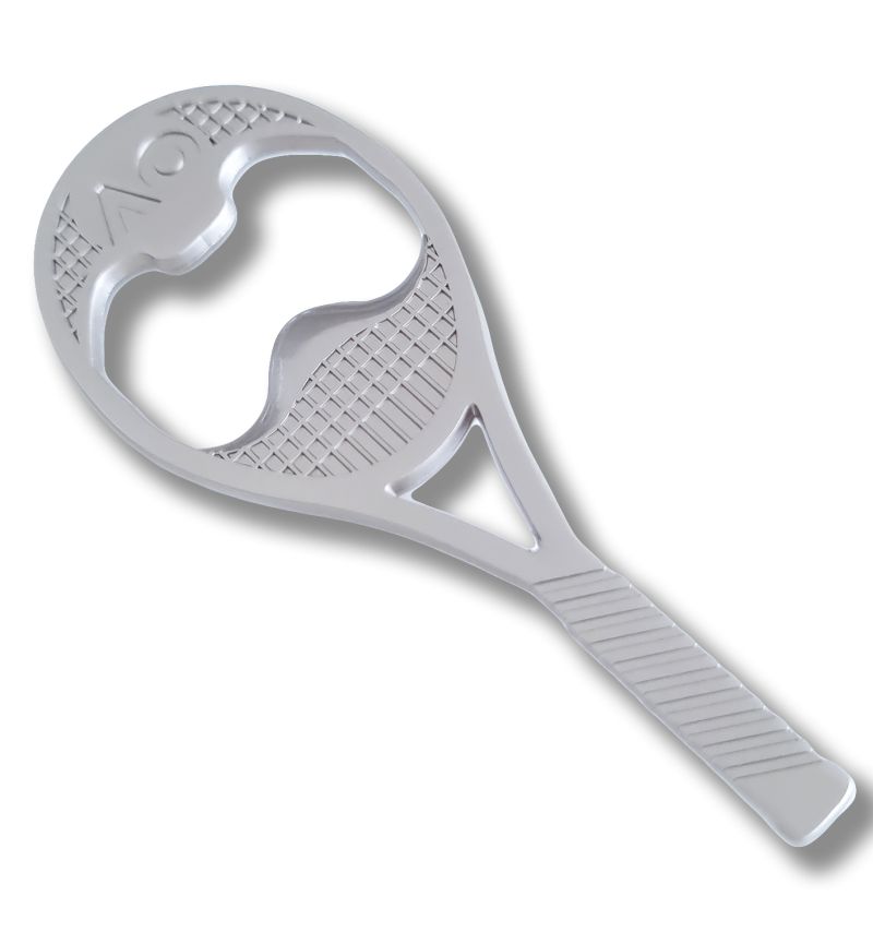 Australian Open Magnet Bottle Opener Racquet - silver