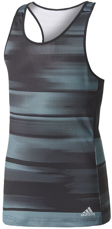 Adidas Girls Advantage Trend Tank - black/onix/energy aqua