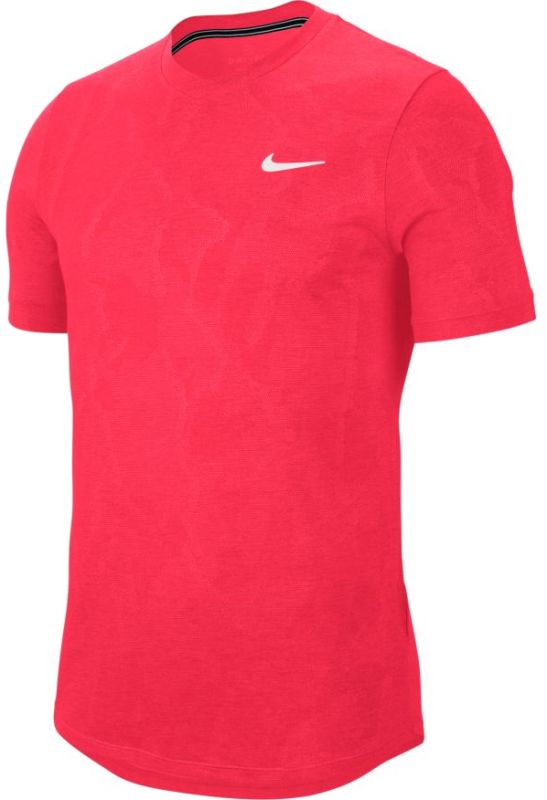 Nike Court Dry Challenger Top SS - laser crimson/white