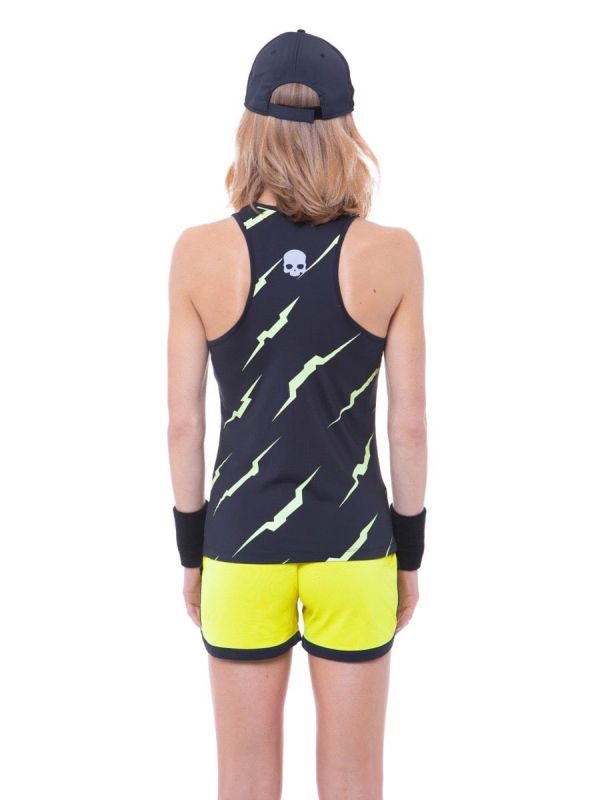 Hydrogen Thunder Tank Top Woman - black/yellow fluo