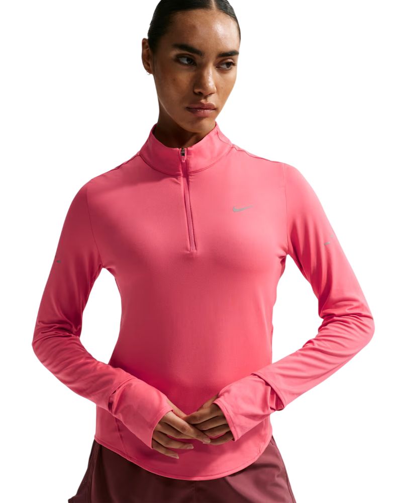 Nike Dri-Fit Swift UV 1/4-Zip Running - sea coral/reflective silver