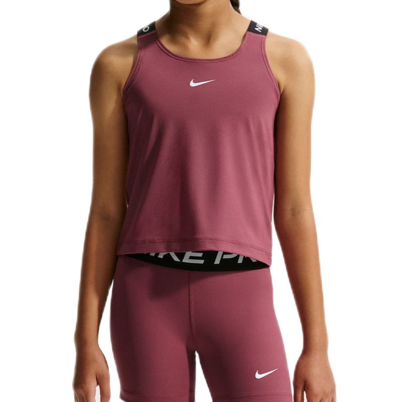 Koszulka dziewczęca Nike Kids Pro Sleeveless - pink smoke/white