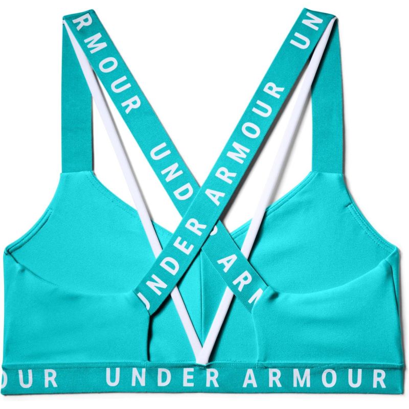 Under Armour Wordmark Strappy Sports Bralette Bra - blue