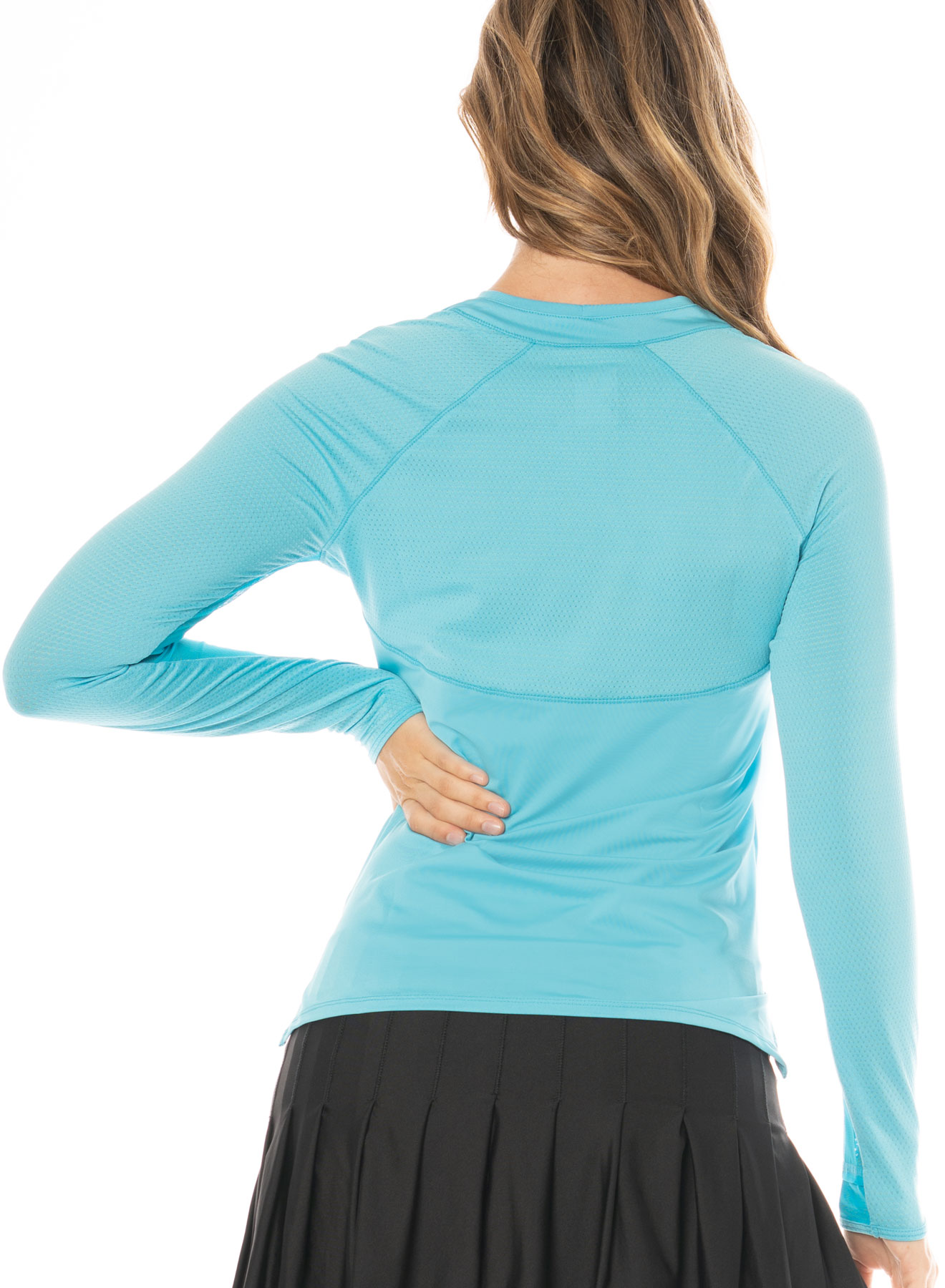 Lucky in Love Core High-Low Long Sleeve Women - ocean