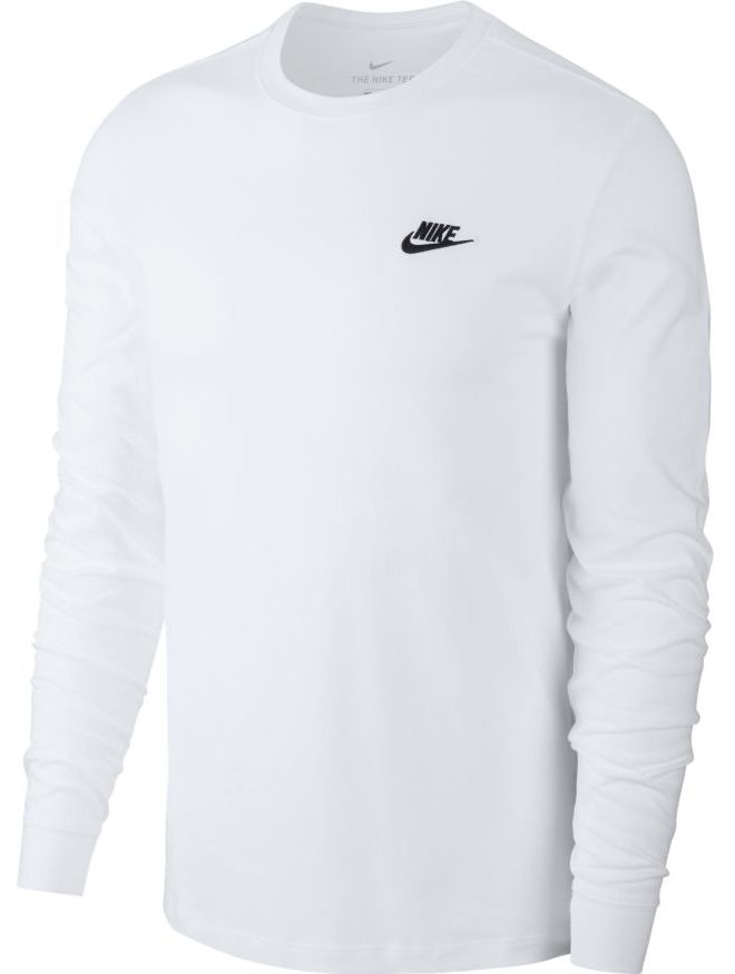 Nike Sportswear Club Tee LS - white/black