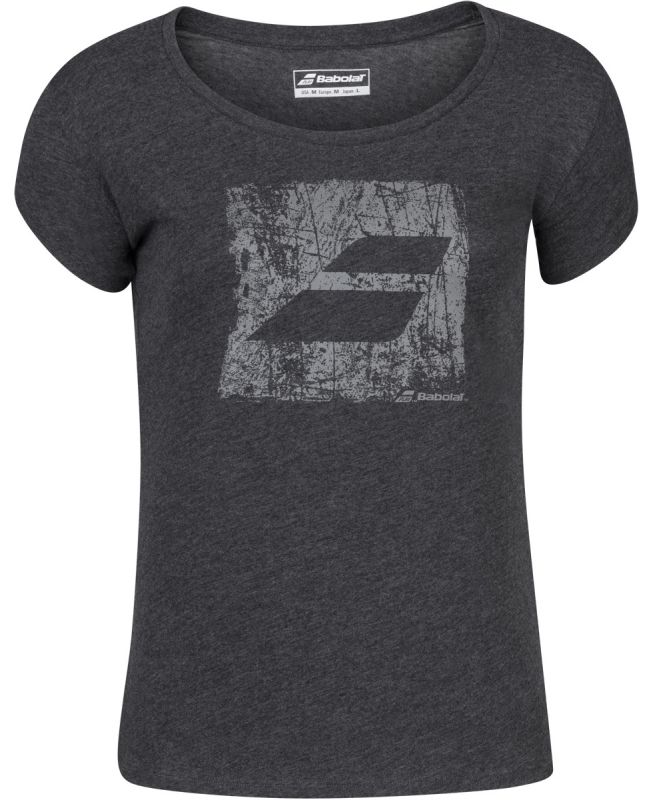 Babolat Exercise Big Flag Tee Women - black heather