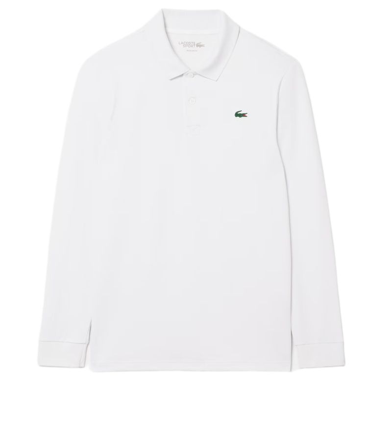 Męski t-shirt (dł. rękaw) Lacoste Regular Fit Ultra Dry Long Sleeved Golf - white