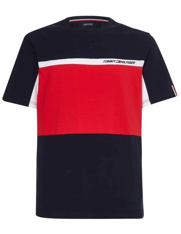 Tommy Hilfiger Colorblocked SS Tee - desert sky