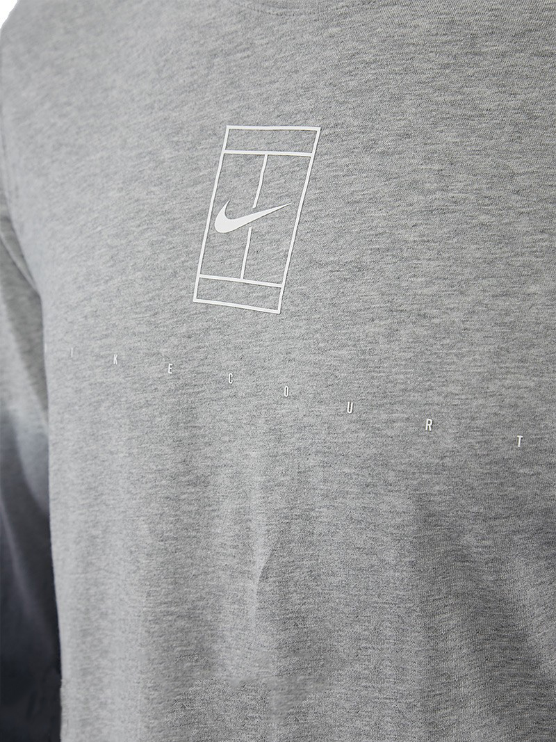  Nike Court EOS LS Tee - dark grey heather