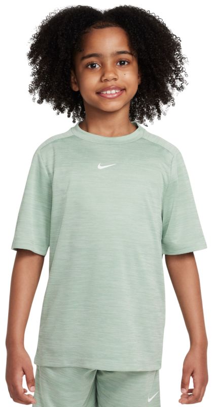 Nike Boys Multi Dri-FIT Short-Sleeve Top - steam/light silver/white